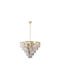 Eko Light Kronleuchter 6xE14 mit Kristallen Gold