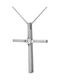 Fa Cad'oro Weißgold Kreuz 18K mit Kette