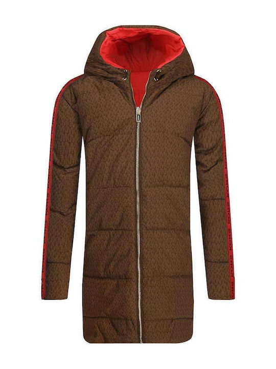 Michael Kors Παιδικό Casual Μπουφάν Chocolate Brown