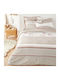 So'Home Cearșaf King Size cu Elastic 180x200cm. Bej