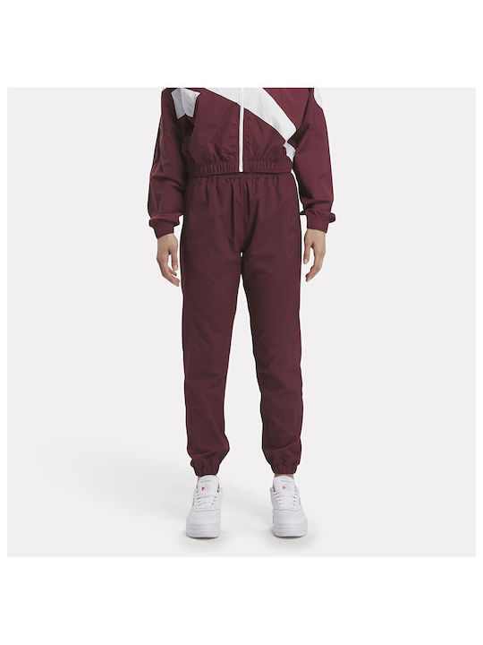 Reebok Pantaloni de trening pentru femei CLASSIC MAROON IL4627