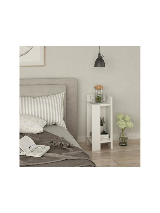 Κομοδίνο Elos Ξύλινο Λευκό 60x25x60cm