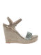 Damenplattformen Beige