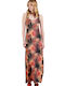 Matis Fashion Maxi Βραδινό Φόρεμα Σατέν BL