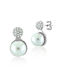 Bijou Box Earrings Pendants made of Steel with Pearls