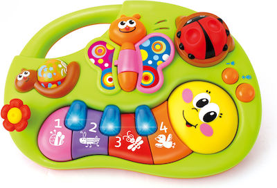 Hola Toys Instrument Muzical Smiley Face Fun Keyboard cu Muzică și Lumină