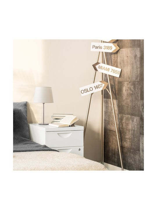 Veis Metal Table Lamp for Socket E14 with White...