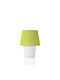 Veis Glass Table Lamp for Socket E14 with Green Shade and White Base