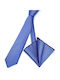 Legend Accessories Σετ Ανδρικής Γραβάτας Συνθετική Μονόχρωμη Blue Iris