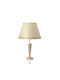 Veis Wood Table Lamp for Socket E27 with Beige Shade and Base