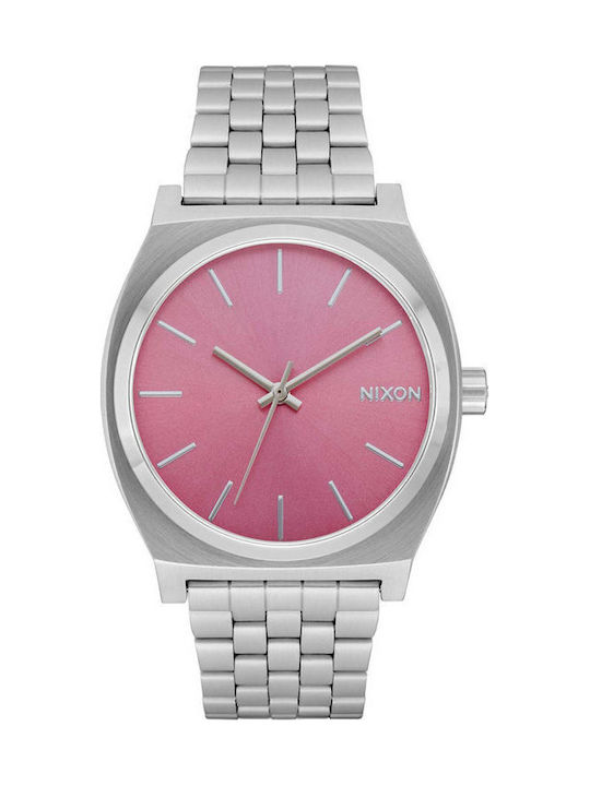 Nixon Γυναικείο Ρολόι 37mm Μπαταρίας με Ασημί Μ...