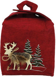 Marhome Felt Bag pentru cadou cu Tema "Christmas" Red 15x1x21cm
