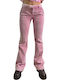 Women's Fabric Trousers Pink