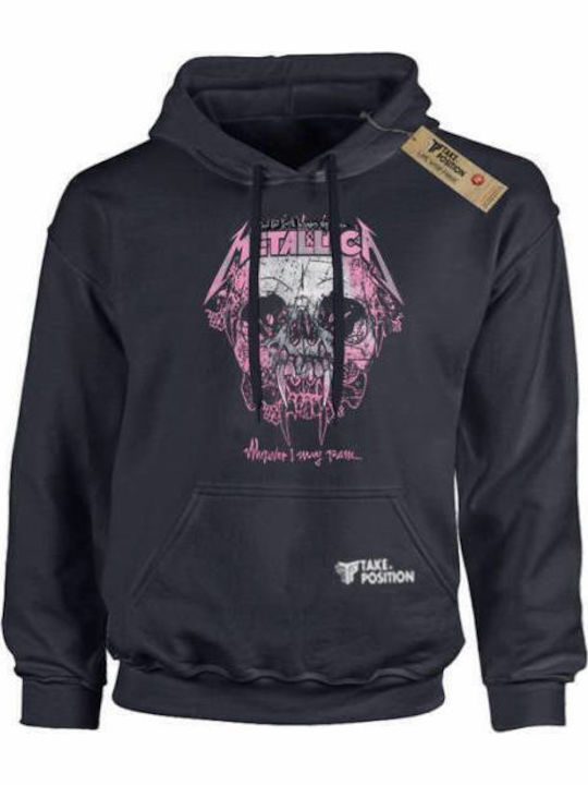 Fleece Kids Sweatshirt with Hood and Pockets Black