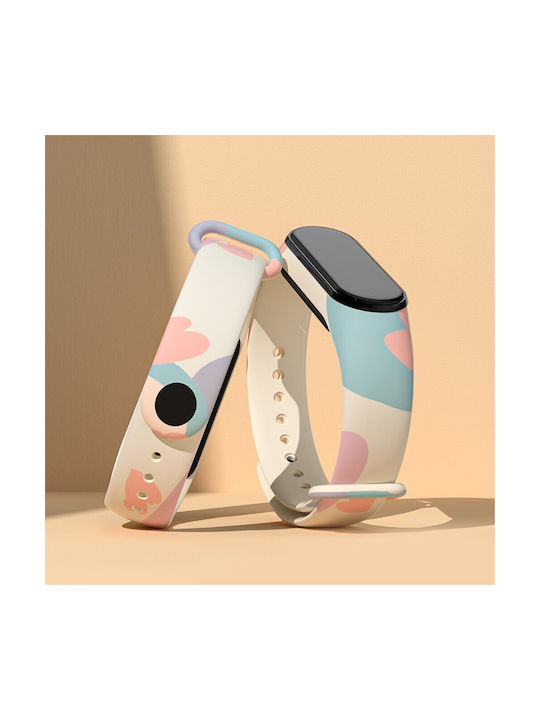 Mi Armband Silikon Mehrfarbig (Xiaomi Mi Band 3/4/5/6/7 - Herzen OEM)