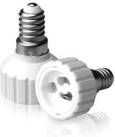 Lineme Socket Adapter from E14 to GU10 in White color Set 1pcs 15-00214