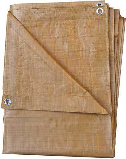 Waterproof Tarpaulin 120gr/m² 10x6m. Light Type Beige