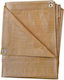 Waterproof Tarpaulin 120g/m² 8x6m Light Type Beige