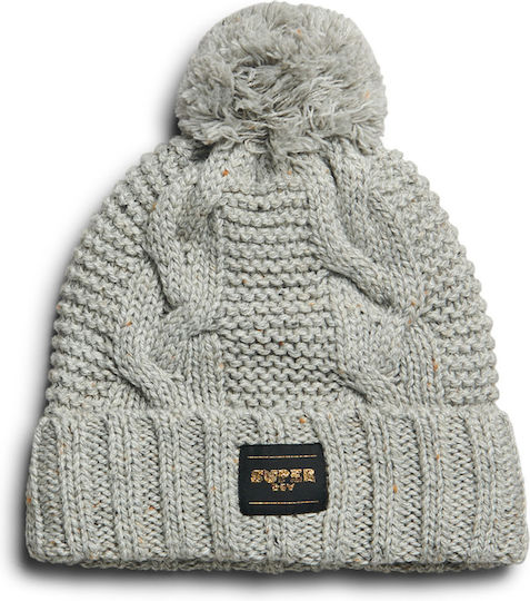 D4 Sdry Cable Knit Beanie Hat Beanie Unisex Beanie Knitted in Gray color