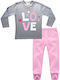 Fantastic Kids Kids' Pajamas Winter Grey melange. Love Hearts