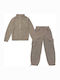 Kids Tracksuit Set With Beige Jacket 2 Pieces