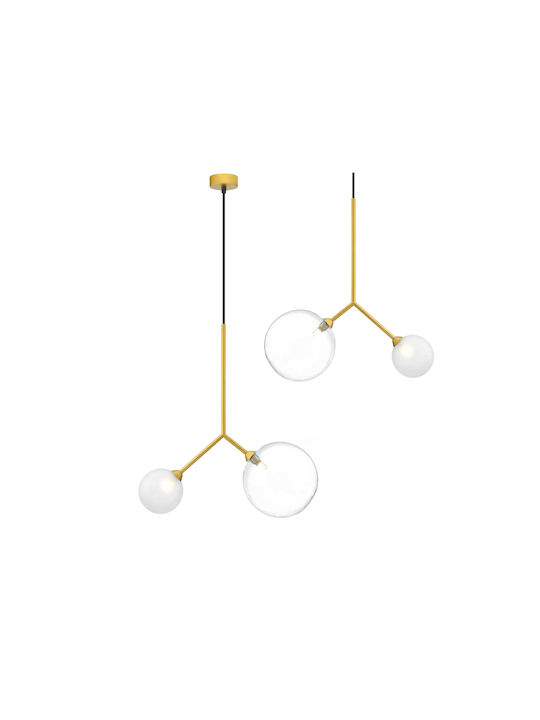 Luma Pendant Light Two-Light Ball for Socket G9 White