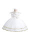 Kids Dress for Flower Girl Floral White