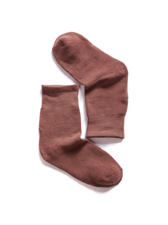 Comfort Damen Einfarbige Socken CAFE 1Pack