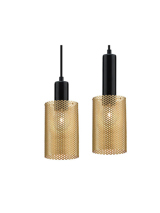 Luma Pendant Light Three-Light Grid for Socket E27 Black