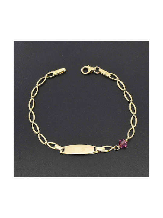 Kids Gold ID Bracelet for Girl