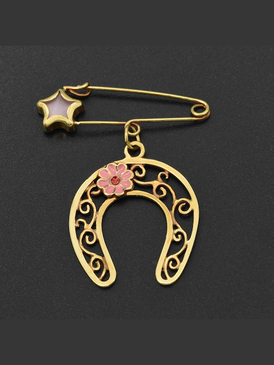 Child Safety Pin made of Gold 14K