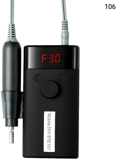 Tgr-106 Nail Drill Battery 9W Black with 30000 Rotations per Minute