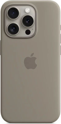 Apple Silicone Case with MagSafe Umschlag Rückseite Silikon Clay (iPhone 15 Pro)