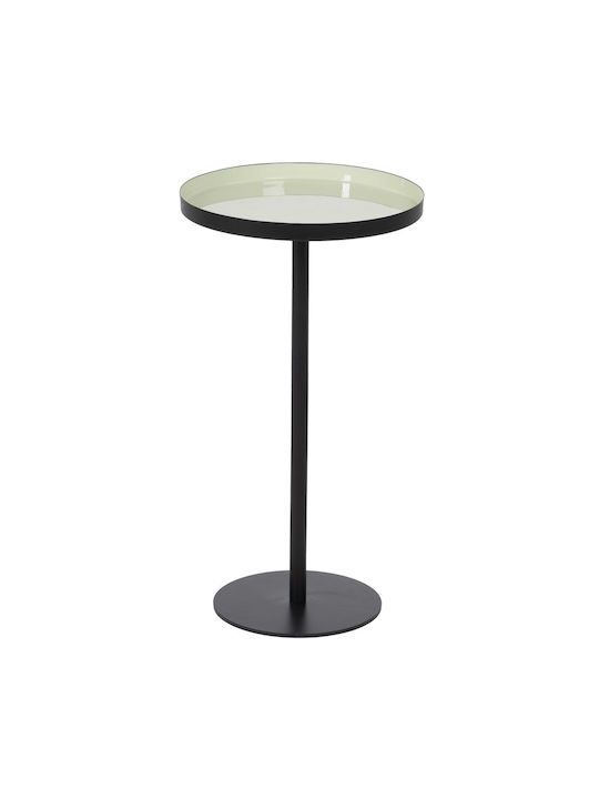 Round Metal Side Table Black L35.5xW35.5xH64.5cm