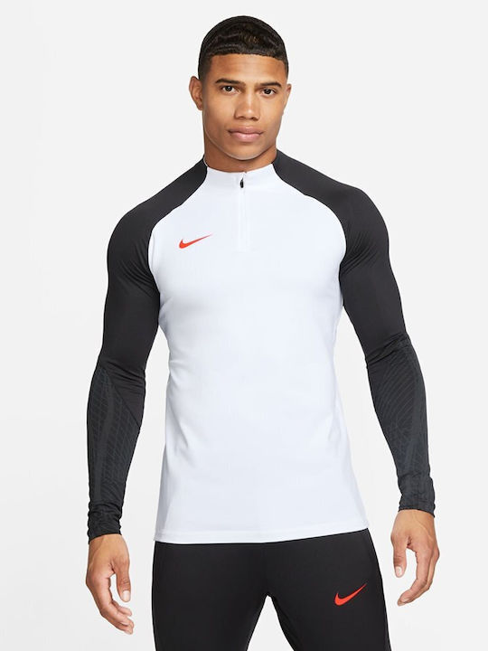 Nike M Nk Df Bluza Bărbătească cu Mânecă Lungă Albă