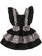 Kinderkleid Ärmellos Tierdruck Black