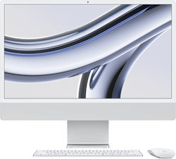 Apple iMac 24" 2023 (M3-8-Core/8GB/256GB SSD/GPU cu 8 nuclee/macOS) Argint GR