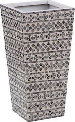 BigBuy 559227 Γλάστρα Γκρι 31x61cm