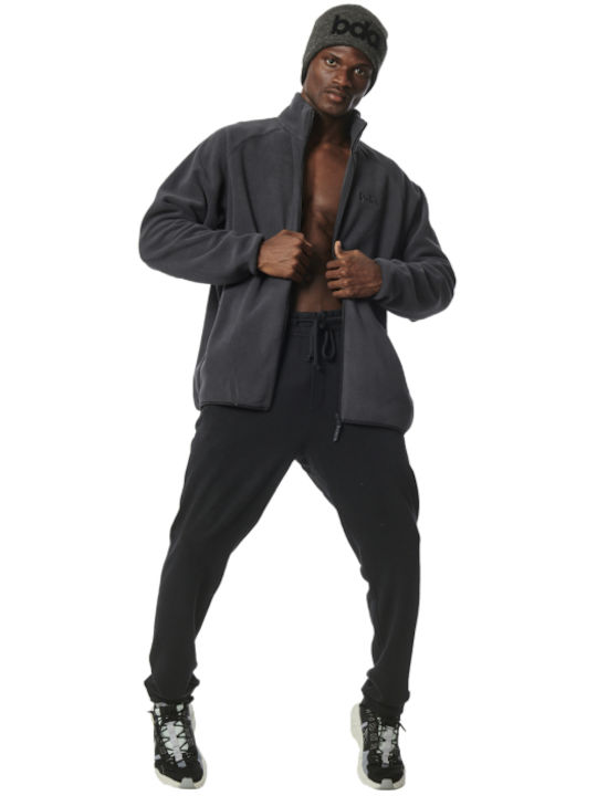 Body Action Men's Sweatshirt Jacket Dark Grey