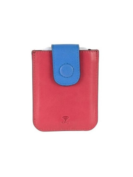Fetiche Leather Δερμάτινο Ανδρικό Πορτοφόλι Καρτών με RFID Μπλε