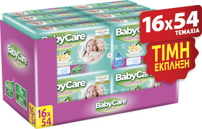 BabyCare Bath Fresh Baby Wipes 16x54pcs