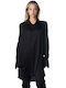 Women's Satin Long Sleeve Shirt Black