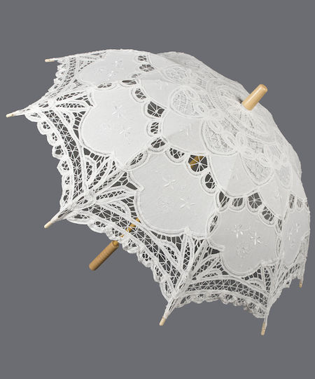 Karneval Regenschirm Weiß 1Stück