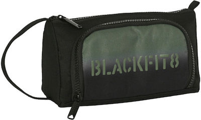 Blackfit8 Fabric Black Pencil Case with 1 Compartment