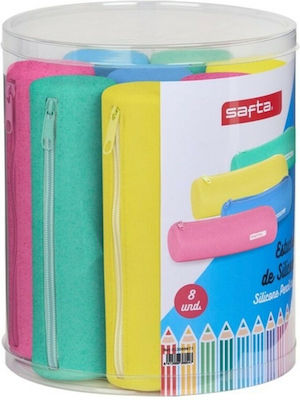 Safta Fabric Pencil Case with 1 Compartment 8pcs