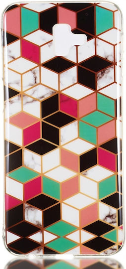 Slim Fit Art Umschlag Rückseite Silikon (Samsung Galaxy J6 Plus 2018)