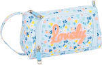 Moos Fabric Light Blue Pencil Case with 1 Compartment