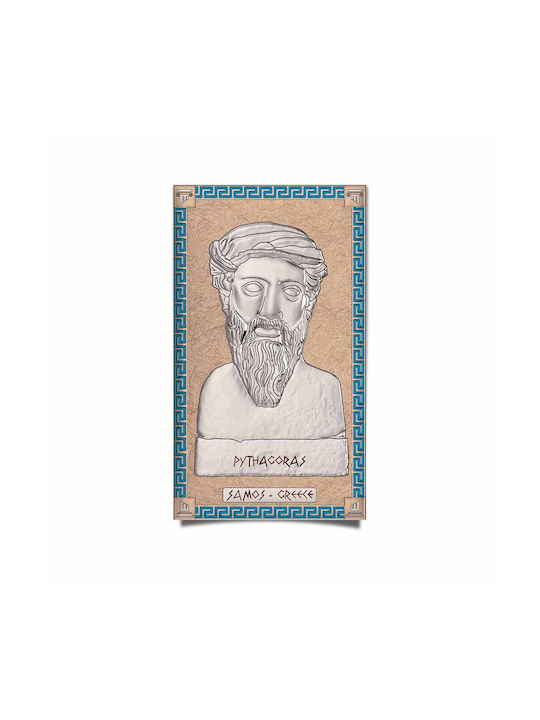 Slevori Питагор Картина Платнен 7.8x12.5см