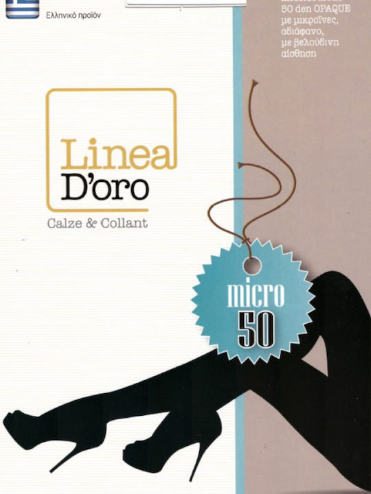 Linea D'oro Οpaque Γυναικείο Καλσόν 50 Den Μπλέ