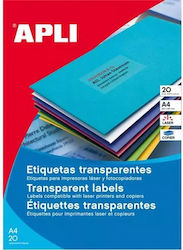 Apli 1τμχ Αυτοκόλλητες Ετικέτες Ορθογώνιες σε Διάφανο Χρώμα 210x Apli 1τμχ Αυτοκόλλητες Ετικέτες Ορθογώνιες σε Διάφανο Χρώμα 210x